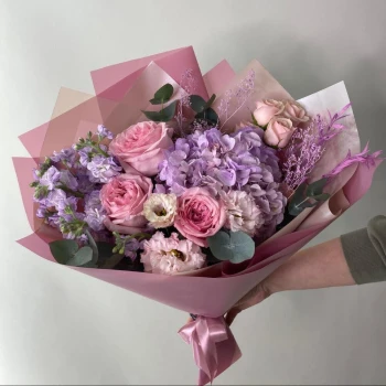 Bouquet with peony rose