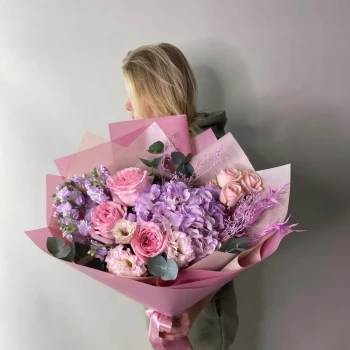 Bouquet with peony rose